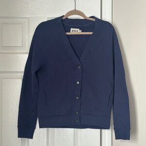 PACT Organic Cotton Cardigan Navy Blue Size Small Women's Button Front